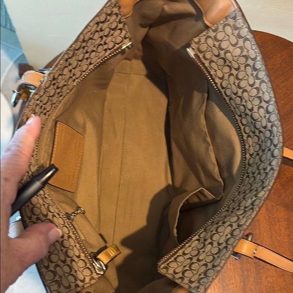 Coach  f12348 Rare mini c’s  shoulder bag  small tote
Brown/tan/mustard patent - Picture 2 of 15